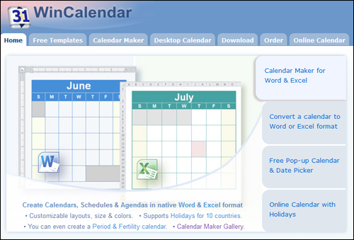 WinCalendar.com - Calendar Maker