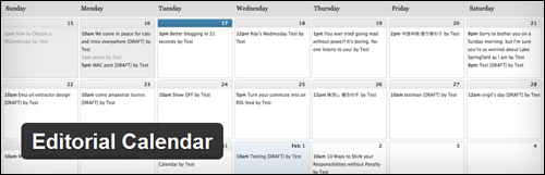 Editorial Calendar - Editorial Plugin For WordPress