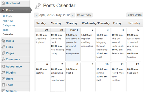 Editorial Calendar - Editorial Plugin For WordPress