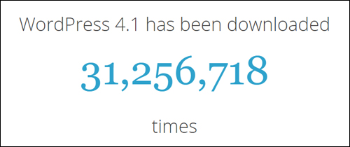 current number of downloads of the latest WordPress version