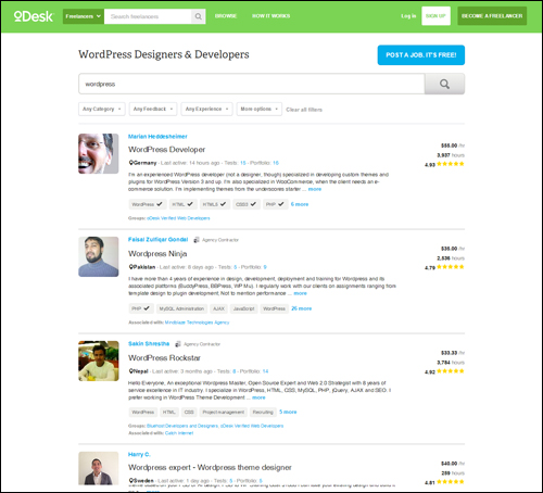 WP Freelance Developers ODesk.com