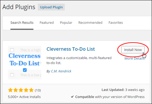 WordPress to-do lists plugin - to-do list plugin Cleverness - Install Cleverness To Do List Plugin